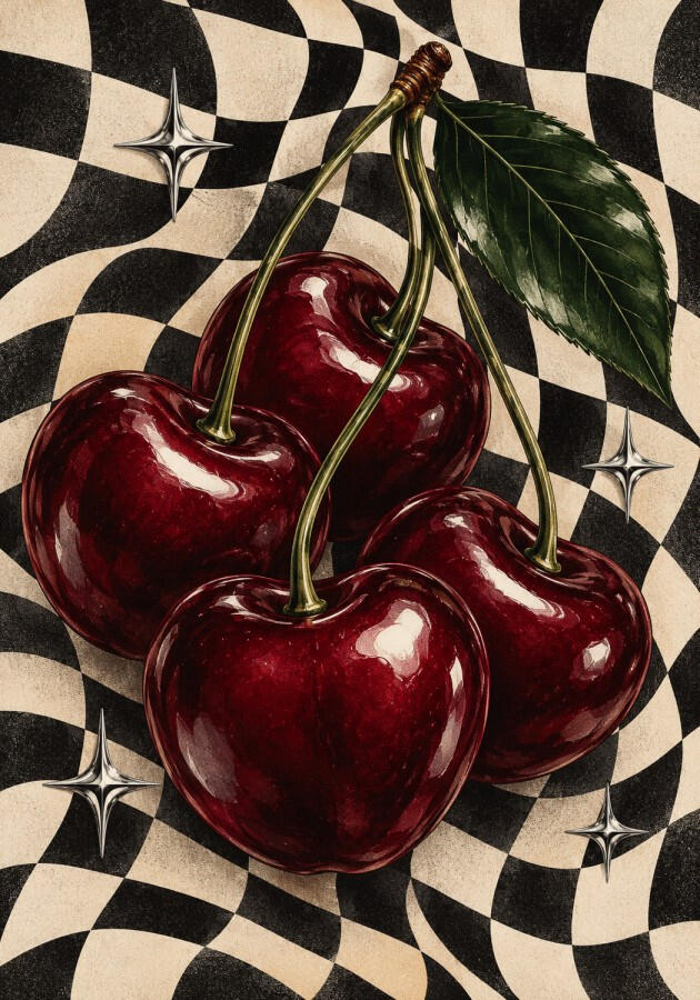 Full front cover of Cherry Static planner