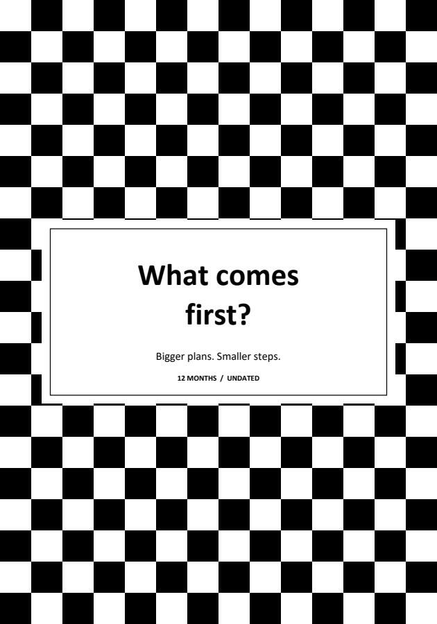 Full front cover of Checkerboard planner